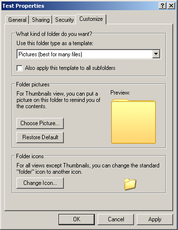 Customize Folder Properties