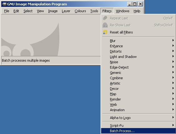 Batch Resize Images in Gimp