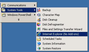 Internet Explorer (no Add-ons)