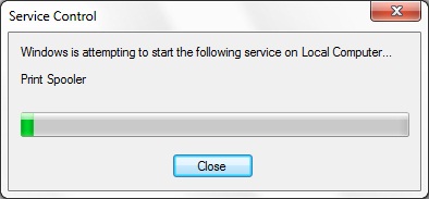 Print Spooler restarting