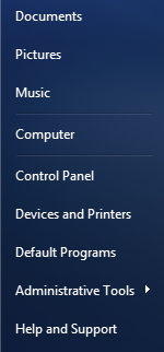 Windows 7 Start menu