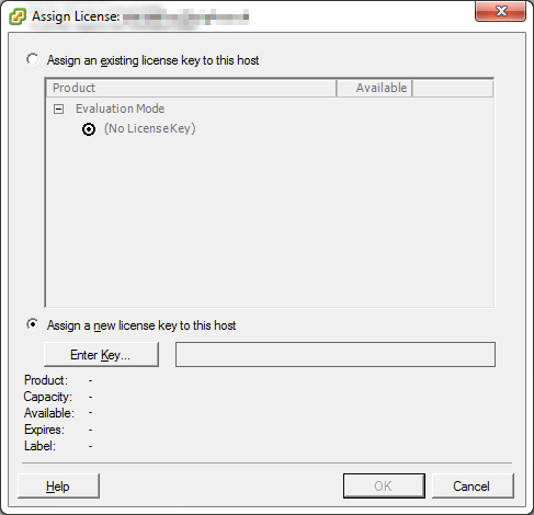 VMware ESXi 5.0 license key