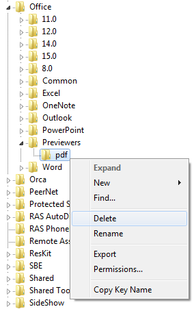 HKEY_CURRENT_USER\Software\Microsoft\Office\Previewers