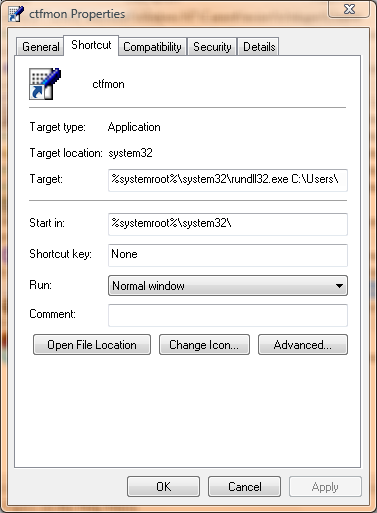 Ctfmon.exe Properties