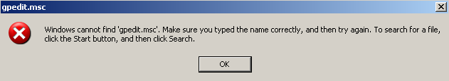 Windows cannot find 'gpedit.msc'