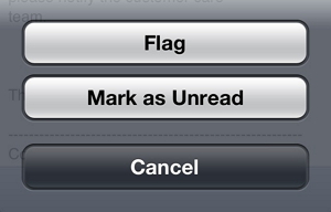 Flag email in iOS