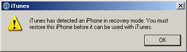 iTunes recovery mode