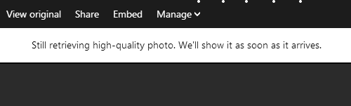 Still retrieving high-quality photo. We'll show it as soon as it arrives