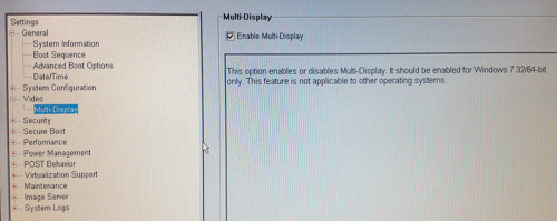 Enable Multi-Display in DELL BIOS