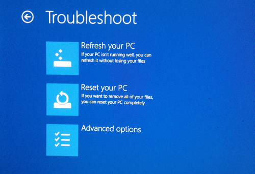 Advanced Boot Options - Troubleshoot