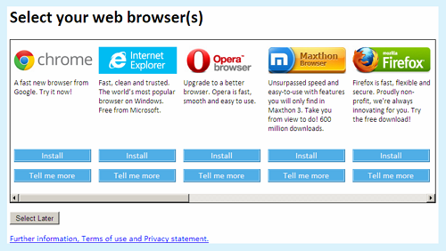 EU browser choice ballot pop-up