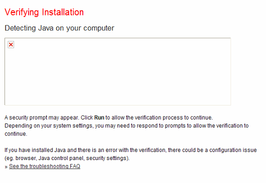 Detecting Java on your computer.