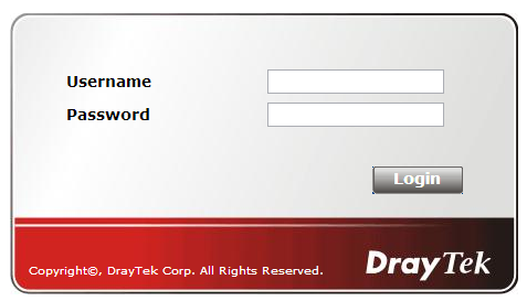 Draytek Vigor 2850n Login Page