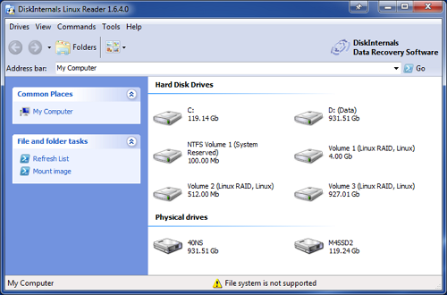 DiskInternals Linux Reader