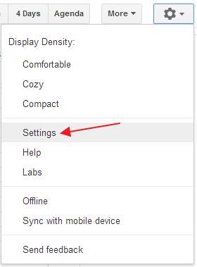 Google Calendar Settings