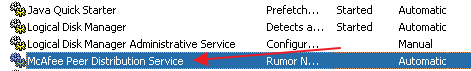 McAfee Peer Distribution Service