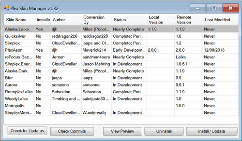 Plex Skin Manager v1.32
