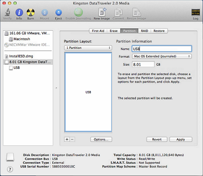 MAC OS Disk Utility