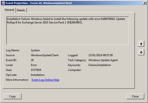 Windows System Logs - Event 20