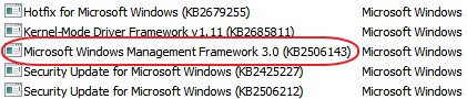 Microsoft Windows Management Framework 3.0