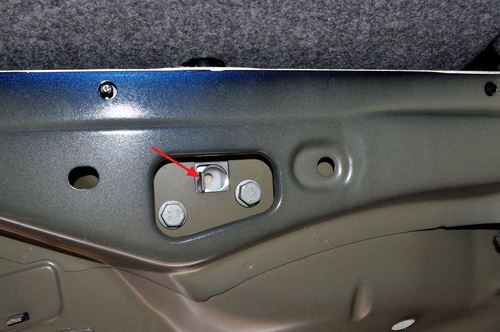 BMW E90 rear seat back hook release