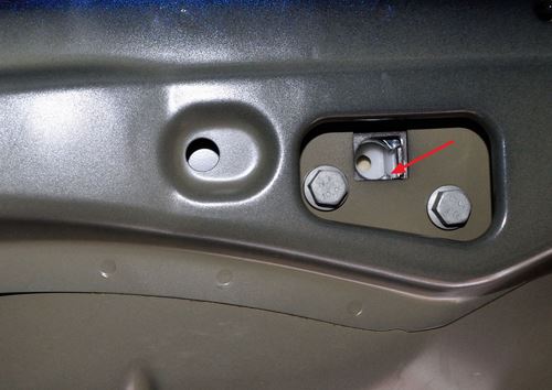 BMW E90 rear seat back hook release