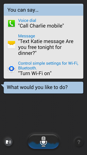 S-Voice on Samsung Note 3
