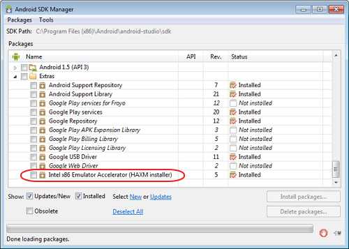 Android SDK Manager