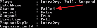 New-MailboxImportRequest import failed