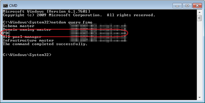 netdom query fsmo