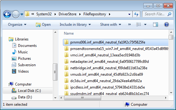 C:\Windows\System32\DriverStore\FileRepository