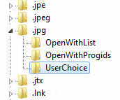 HKEY_CURRENT_USER\Software\Microsoft\Windows\CurrentVersion\Explorer\.jpg\UserChoice