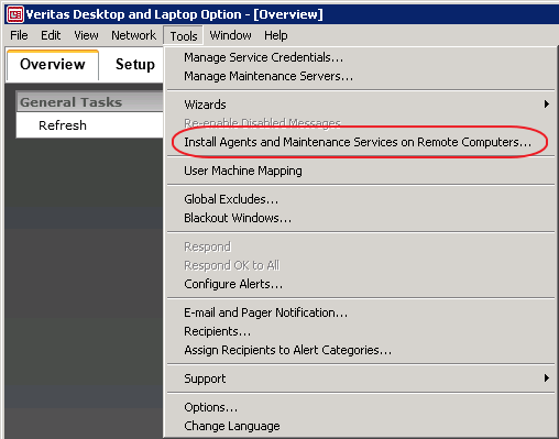 Veritas DLO - Install Agents and Maintenance Service on Remote Computers