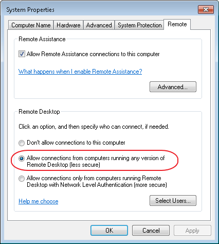 Remote Desktop Preferences