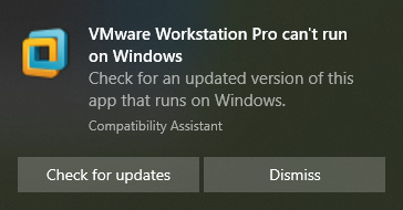 VMware Workstation Pro can t run on Windows