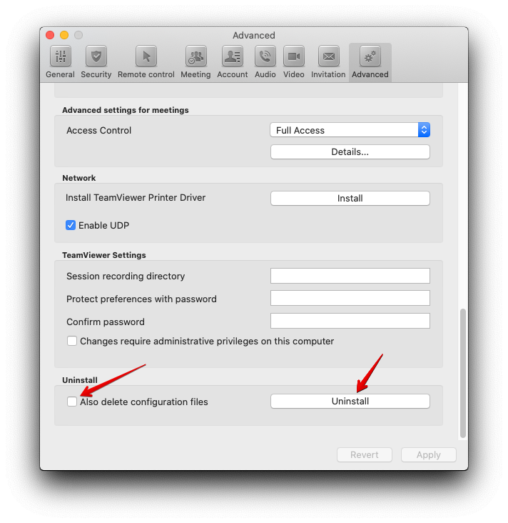 Teamviewer > Preferences > Advanced