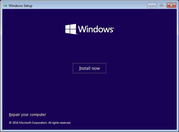 Windows 10 installer