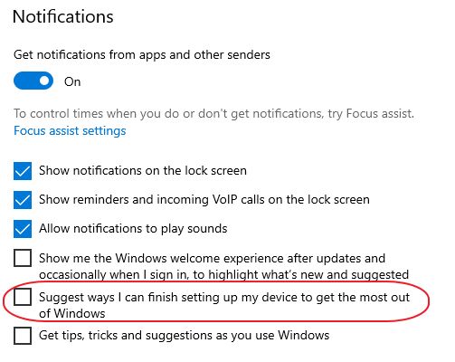 Suggest ways I can finish setting up my device to get the most out of Windows