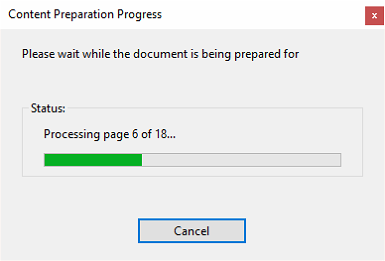 Please wait while the document is being prepared for