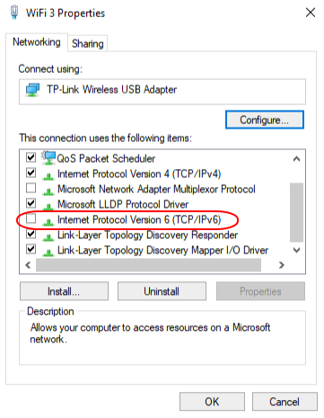 Network Adapter Settings