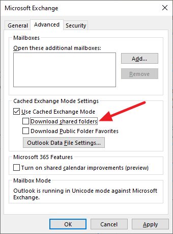 Exchange Advanced Account Properties