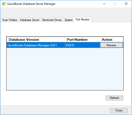 QuickBooks Database Server Manager