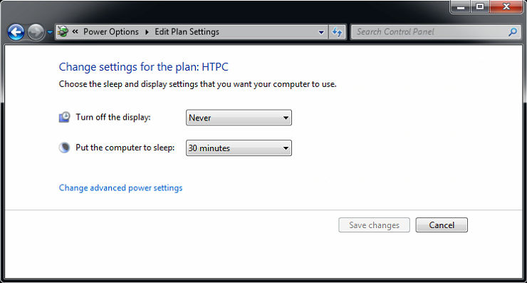 Windows Power Plan Settings