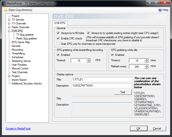 Media Portal TV Server Configuration