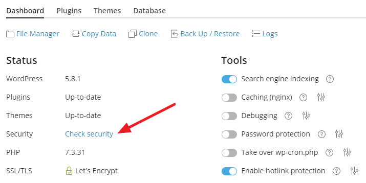 WordPress Toolkit - Check Security