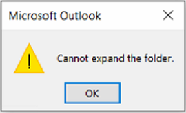 Cannot expand the folder