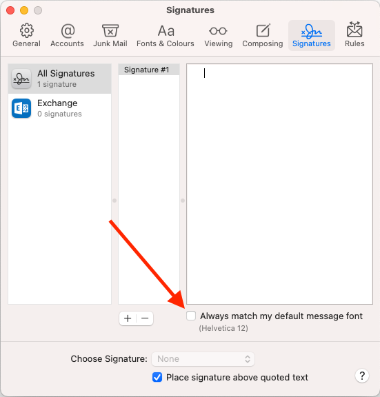 Apple Mail Signatures