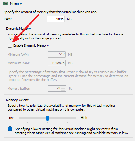 Hyper-V Dynamic Memory