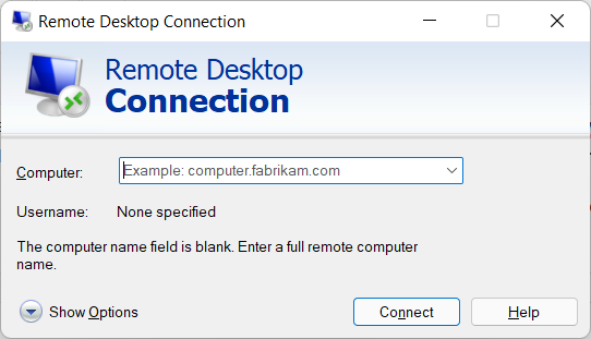 Remote Desktop Connection