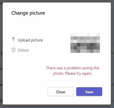 There was a problem saving the photo